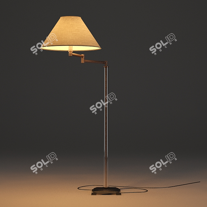 French Column: Elegant Glass Swing 3D model image 1