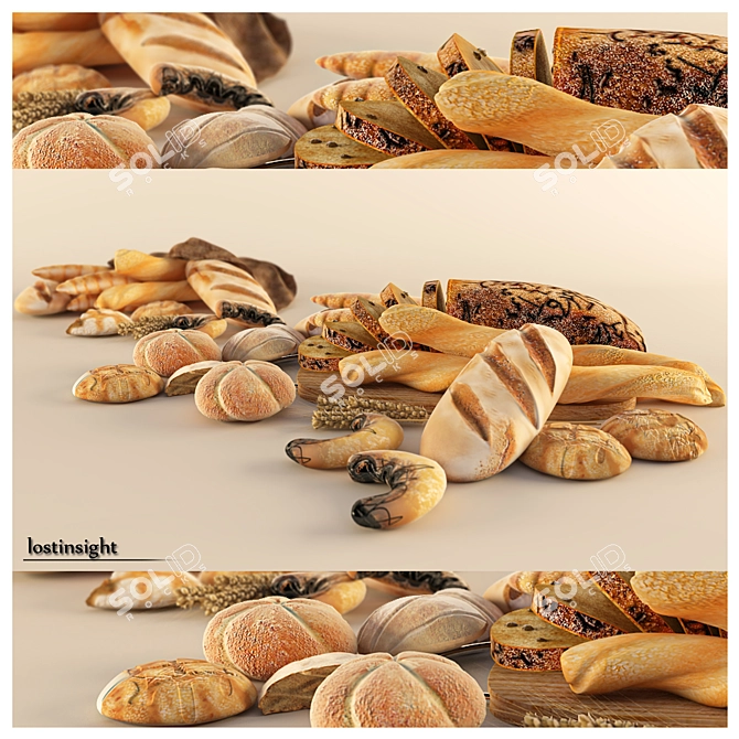 Bread Delights 3D model image 1