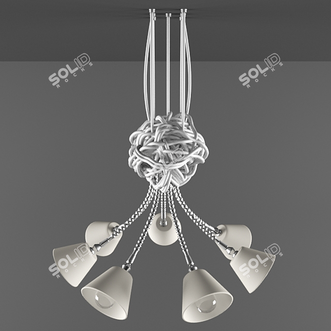 Tangled Elegance: Lamp Design 3D model image 1