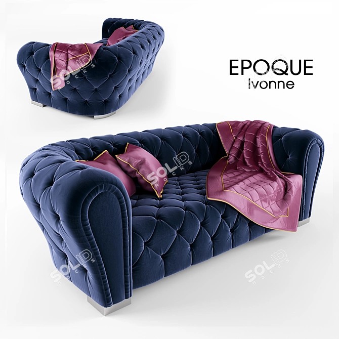 EPOQUE Ivonne Art Deco Sofa 3D model image 2
