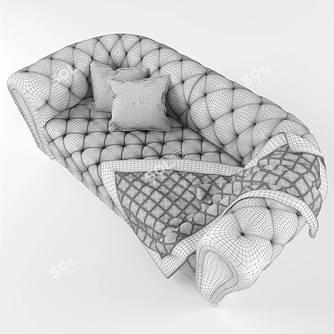EPOQUE Ivonne Art Deco Sofa 3D model image 3