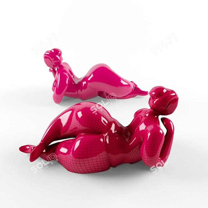 Elegant Enigma Statue 3D model image 1