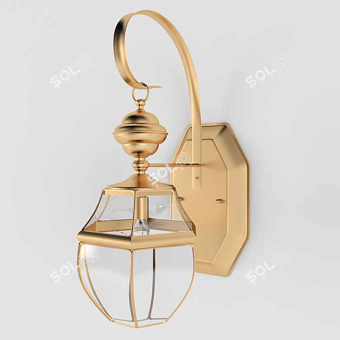 Artistic Glass Sconce 3D model image 1