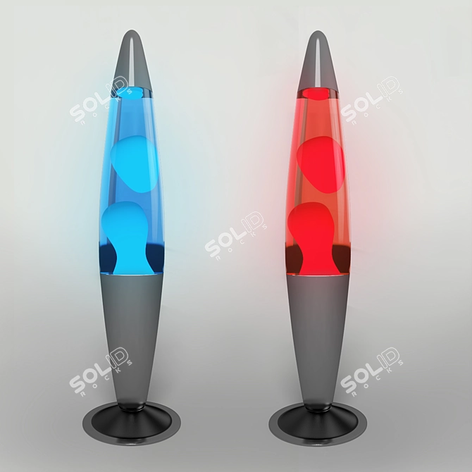 Glowing Eruption: 300mm Lava Lamp 3D model image 1