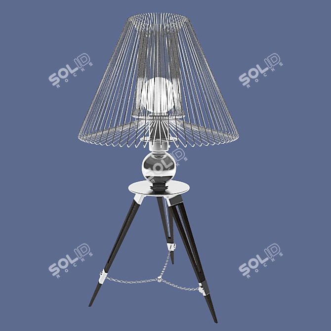 Elegant Standing Lamp 3D model image 1