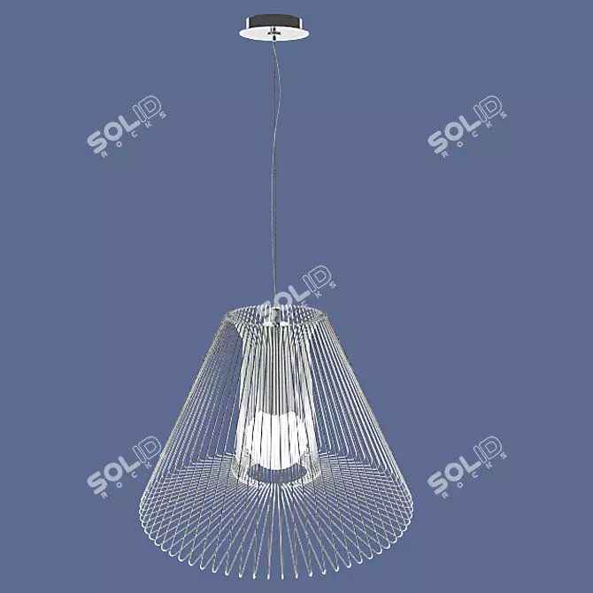 Elegant Crystal Chandelier 3D model image 1