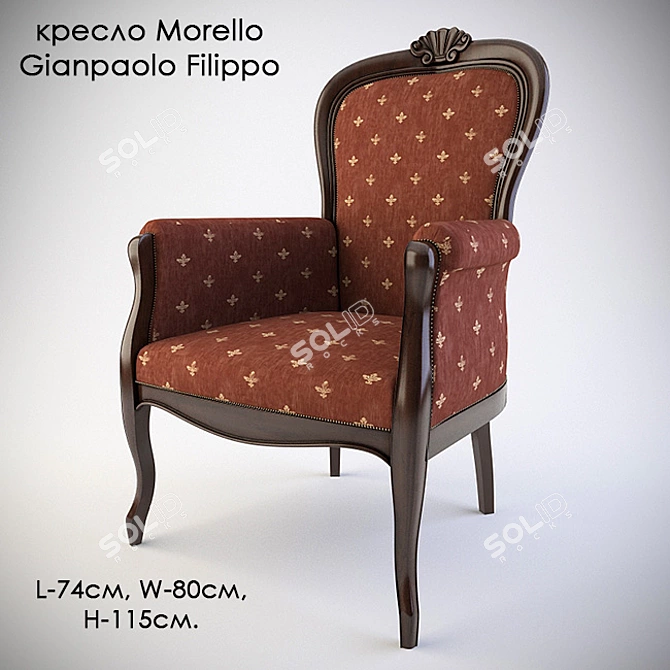 Italian Luxury Armchair: Morello Gianpaolo 3D model image 1