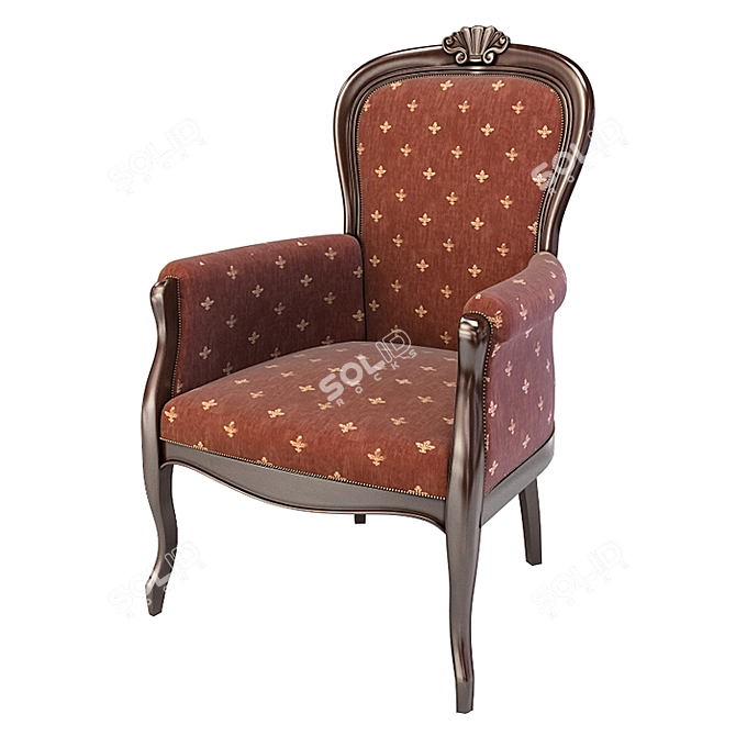 Italian Luxury Armchair: Morello Gianpaolo 3D model image 2