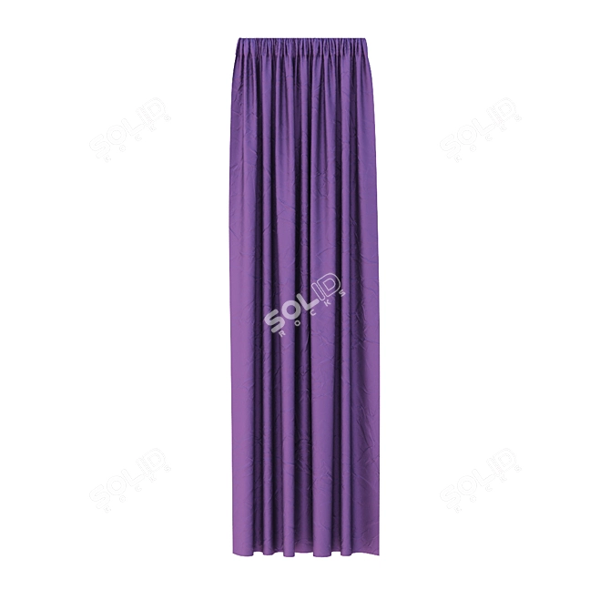 Elegant Window Drapes 3D model image 1