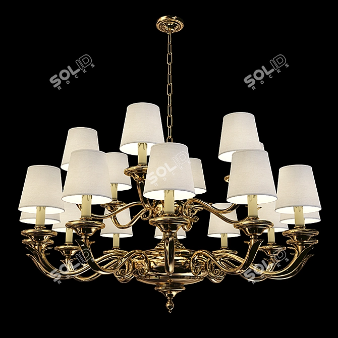 Zonca Chandelier (H10505) - Elegant Lighting Statement 3D model image 2