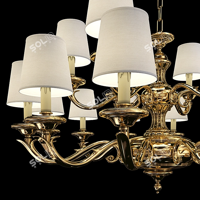 Zonca Chandelier (H10505) - Elegant Lighting Statement 3D model image 4