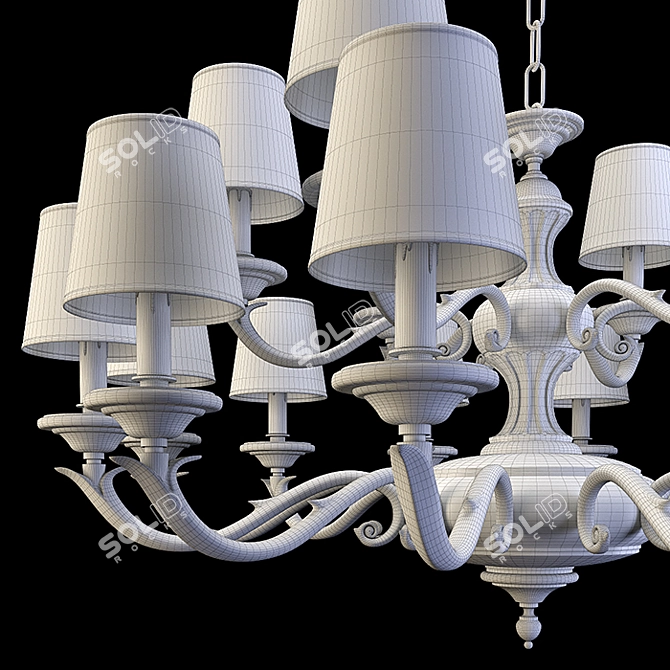 Zonca Chandelier (H10505) - Elegant Lighting Statement 3D model image 5