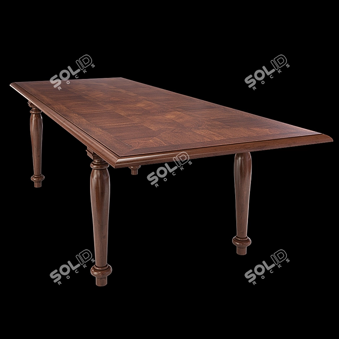 Luxury Italian Style: Bamax Canova&Rialto Dining Table 3D model image 3