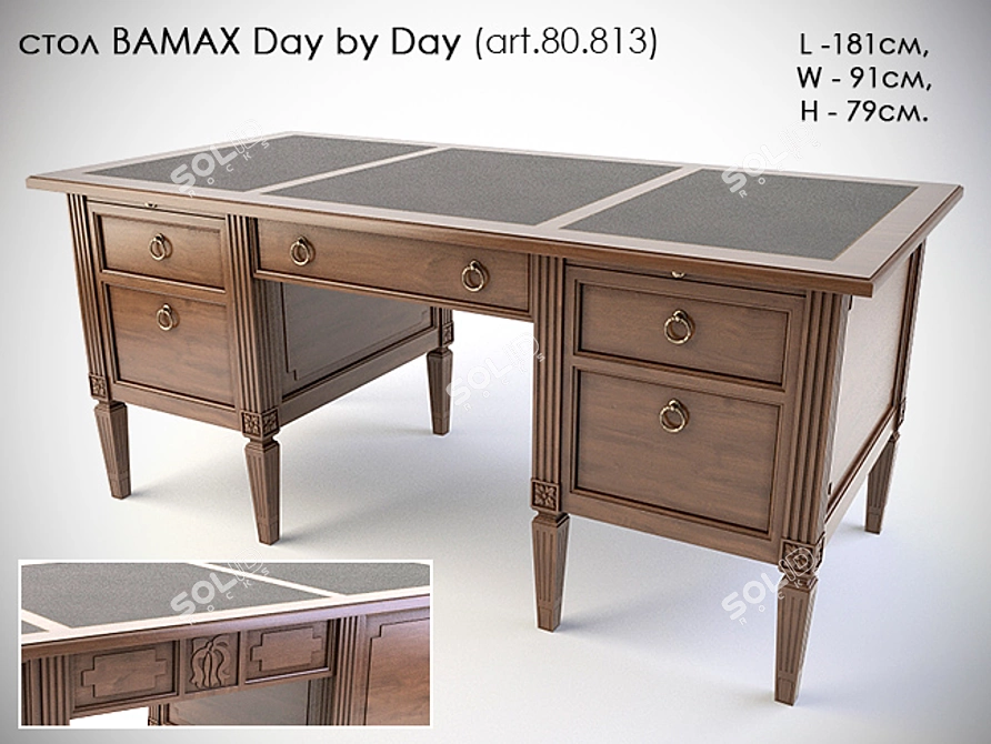 BAMAX Day by Day Writing Desk 3D model image 1