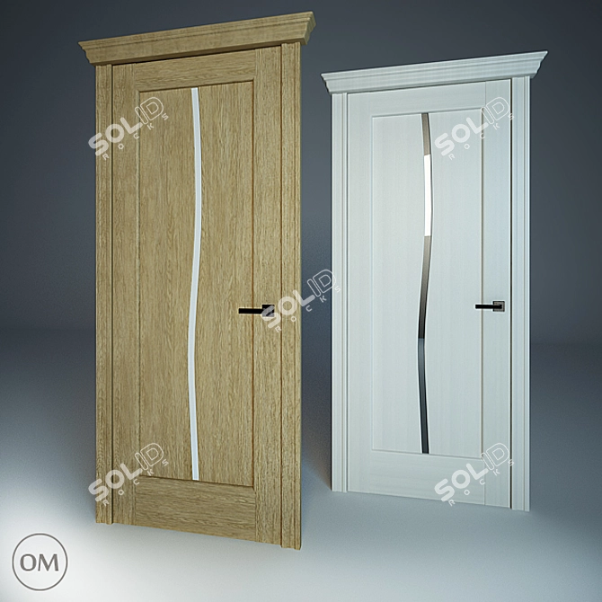 Elegant Alexandria Doors 3D model image 1