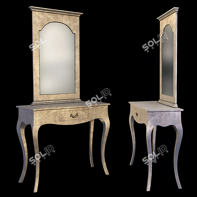 Epoque Clark Console with Mirror 3D model image 2