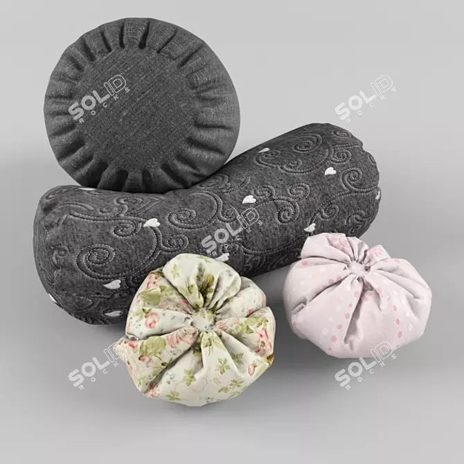 Cozy Dream Pillows 3D model image 1