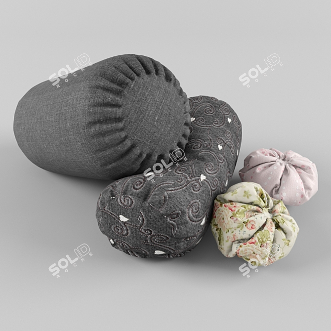 Cozy Dream Pillows 3D model image 2
