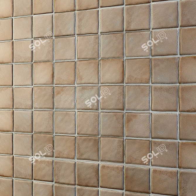 Modern Tiled Floor: L-500mm, W-500mm 3D model image 2