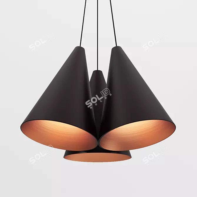 Monochrome Lamp: Black and White Elegance 3D model image 1