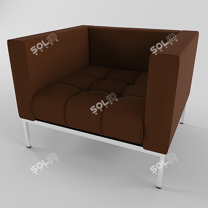 Modern Upholstered Chair: Dama 3D model image 1