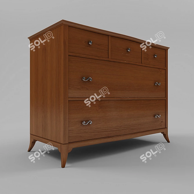 Elegant Italian Chest of Drawers 3D model image 1