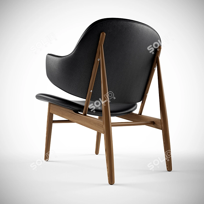 Kofod-Larsen Designer Easy Chair 3D model image 3