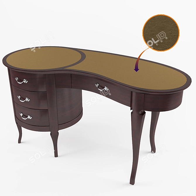 MARLON 150x70 Writing Desk 3D model image 2