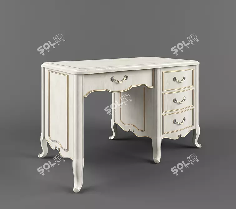 Elegant Savio Firmino Writing Desk 3D model image 1