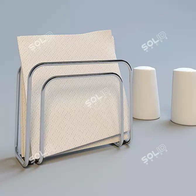Classic Style Salt & Pepper Towel Set 3D model image 1