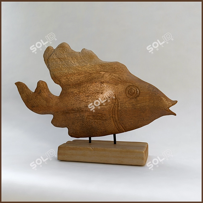 Elegant Fish Figurine from Uttermost 3D model image 1