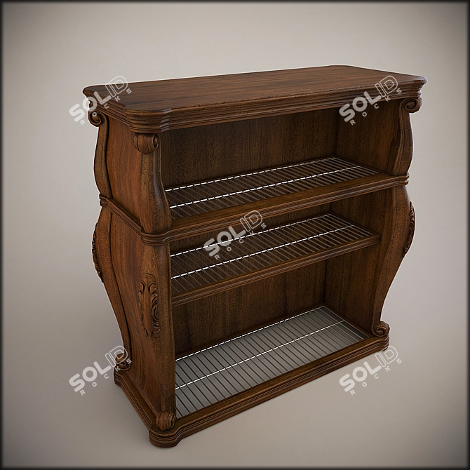 Modern Shoe Rack: 930mm x 950mm x 420mm 3D model image 1