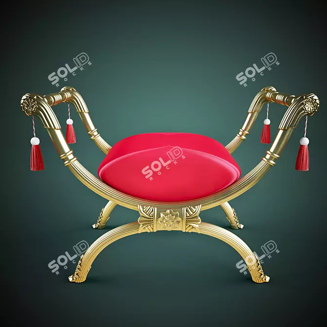 Title: Elegant Cleopatra Chair: Timeless Luxury 3D model image 1