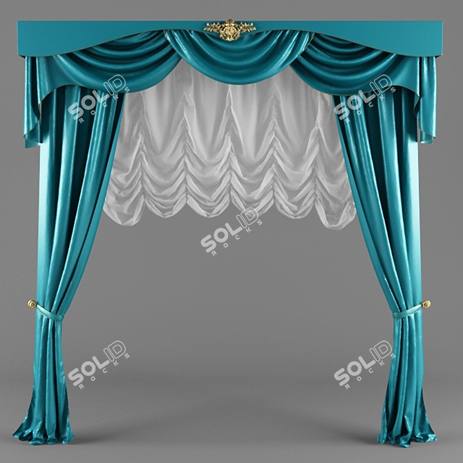 Custom Size 3200mm Curtains 3D model image 1