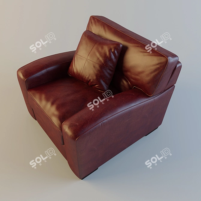 Sleek and Stylish Panther Armchair 3D model image 2