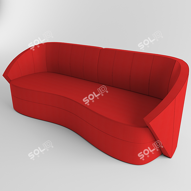 Tornado Reclining Sofa: Unwind in Style! 3D model image 1