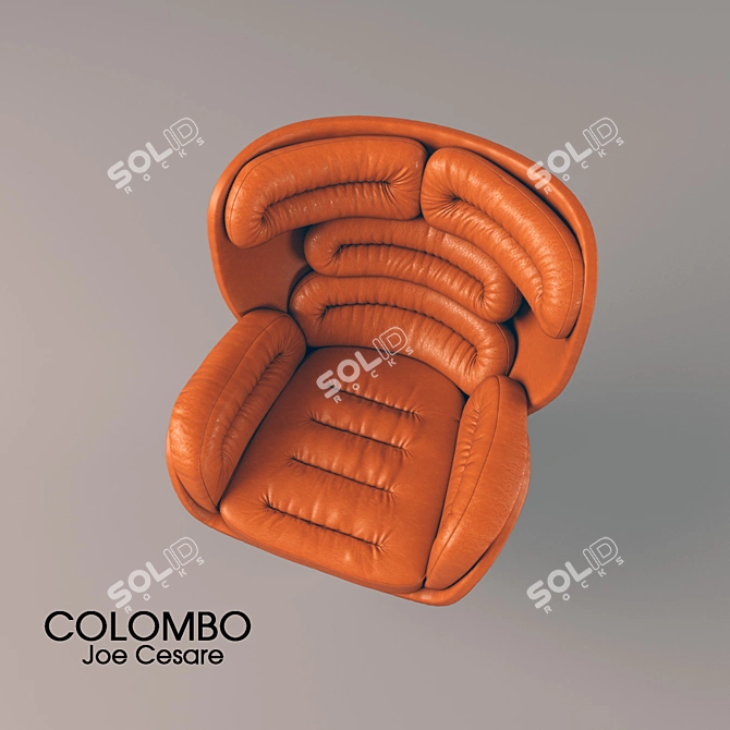 Luxury Colombo Joe Cesare Chair 3D model image 2