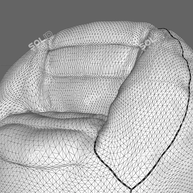 Cozy Cloud Bag Chair 3D model image 3