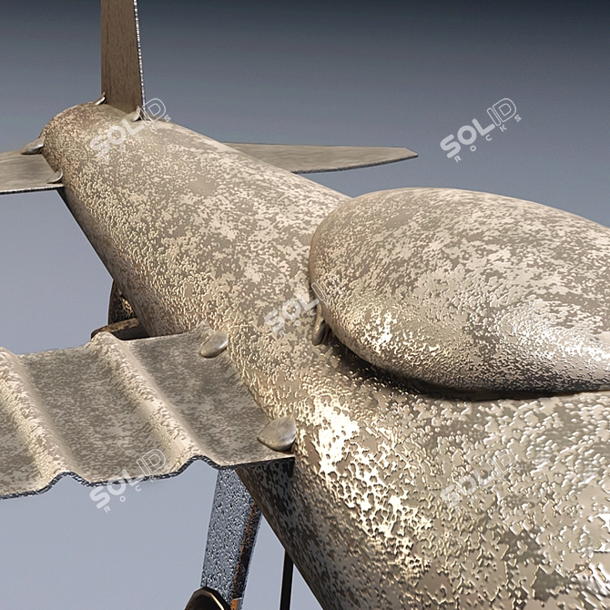 Aero Art: Decorative Plane Sculpture 3D model image 2