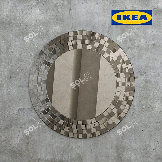  Handcrafted Unique Mirror - IKEA TRANBI 3D model image 1