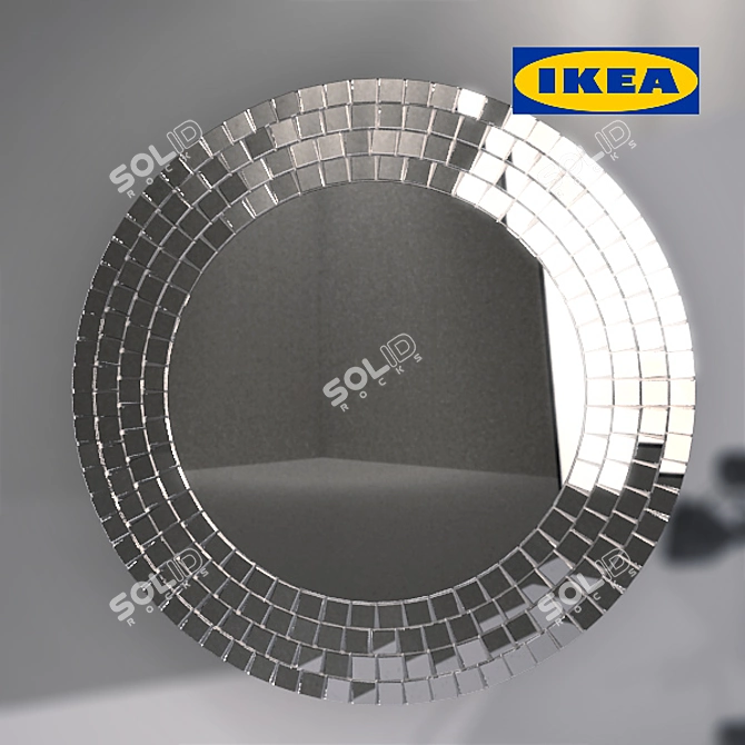  Handcrafted Unique Mirror - IKEA TRANBI 3D model image 2