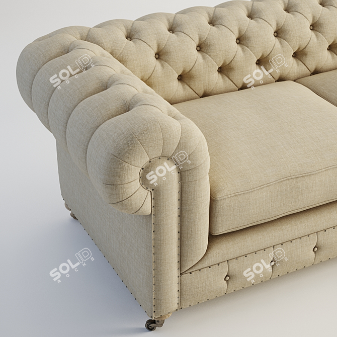 Antique Chesterfield Sofa | GRAMERCY HOME 3D model image 2