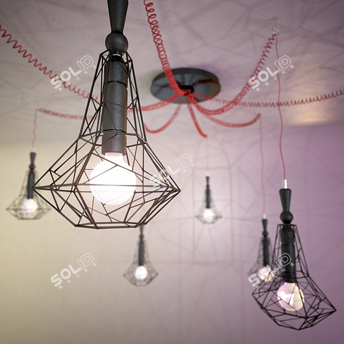 High-Tech Pendant Light 3D model image 2