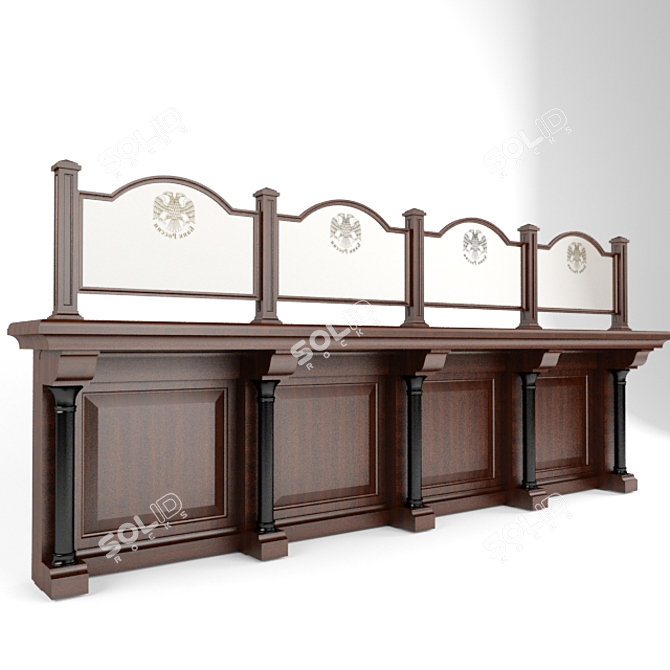 Classic Bank Stand 3D model image 1