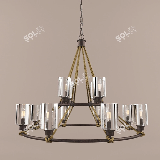 Urban Elegance: Maverick Chandelier 3D model image 1