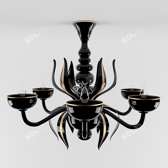 Venetian Elegance Chandelier L 28 3D model image 1