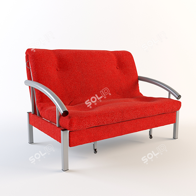 Stylish Convertible Sofa Bed 3D model image 1