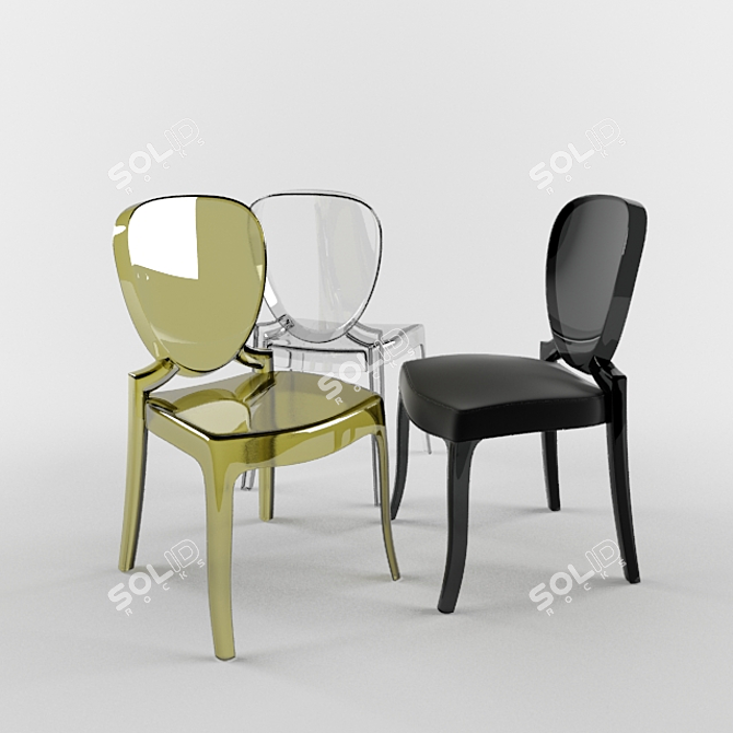  Dynamic Design Plastic Chair 3D model image 1