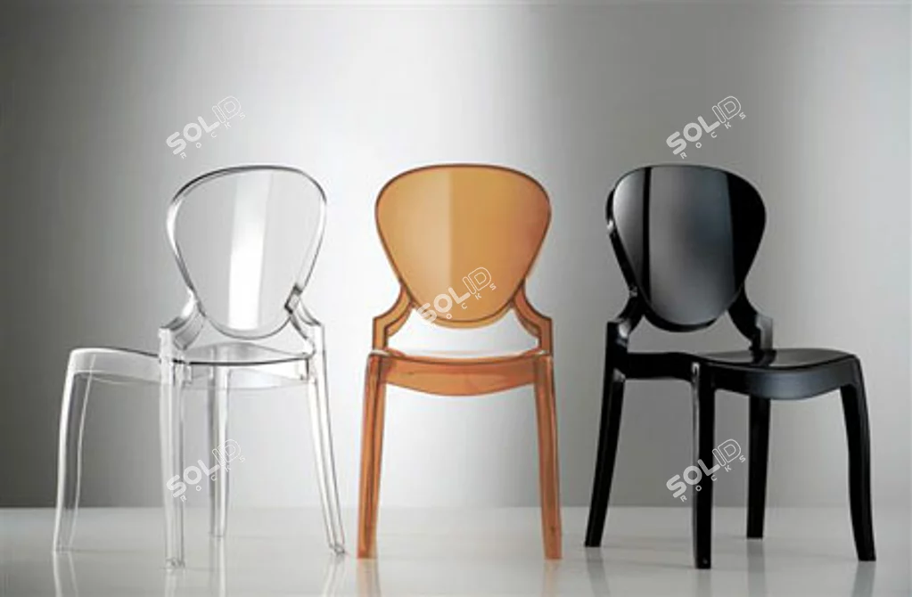  Dynamic Design Plastic Chair 3D model image 2