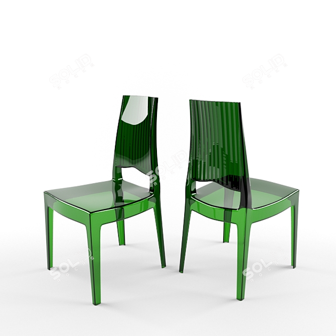 Modern Polycarbonate Chair: Glenda 3D model image 1